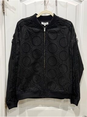 Opening Ceremony Women’s Size M Textured Eyelet Bomber Jacket NWT
